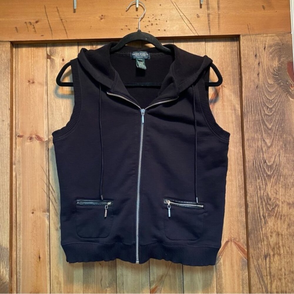 Ralph Lauren Vest with Hood EUC Size Medium Petite
